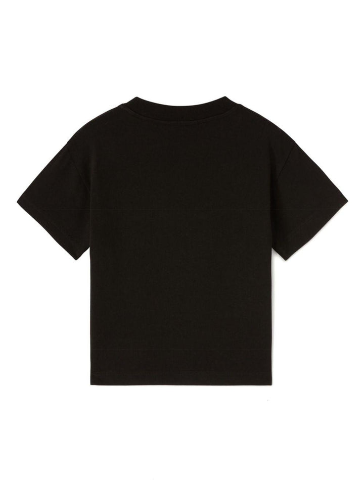 Black t-shirt for boys with logo