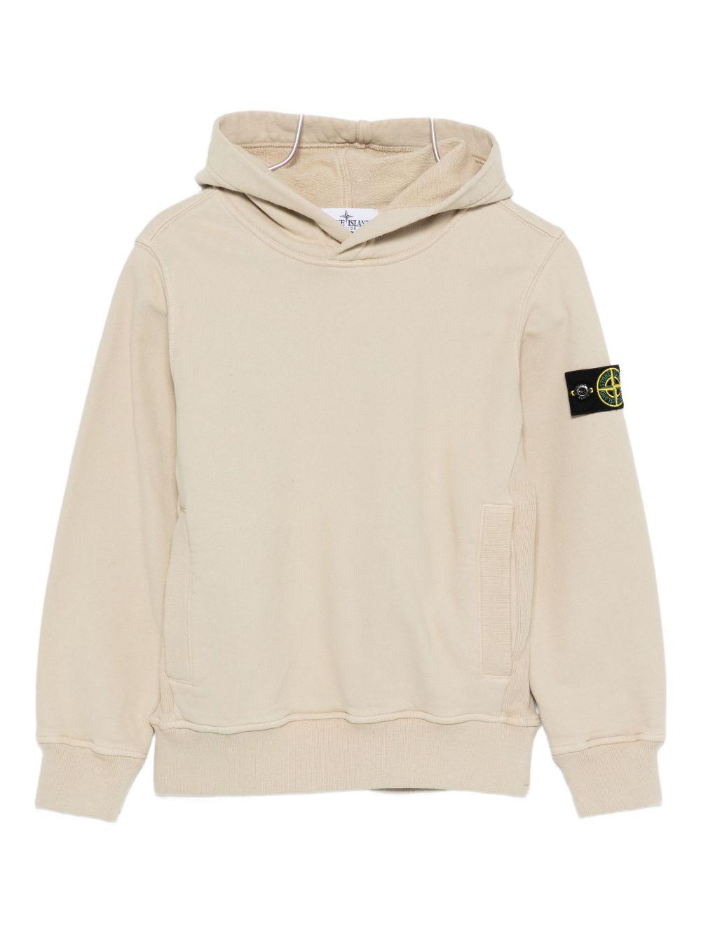 Felpa beige per bambino 66100004S0A20 V0095 Stone Island Kids 