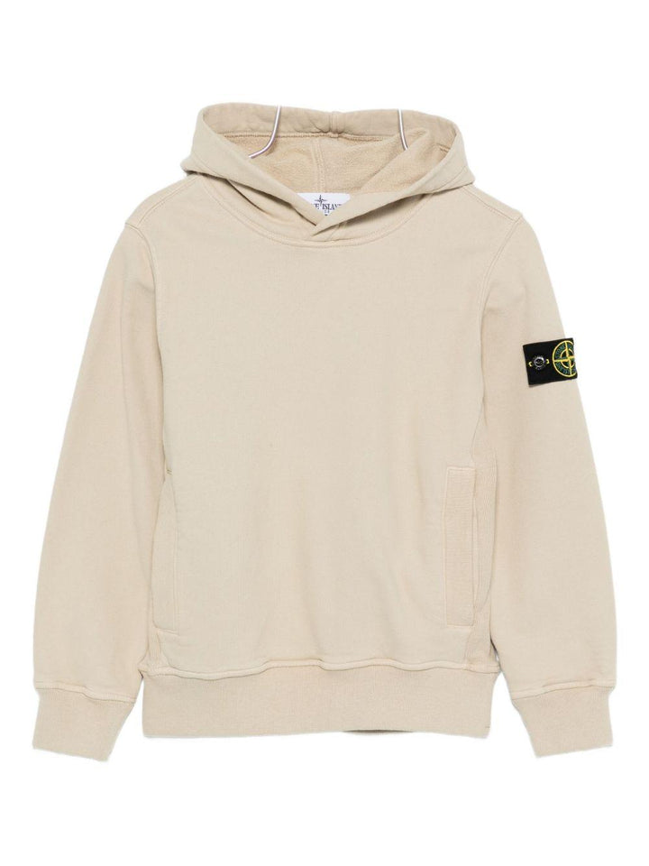 Felpa beige per bambino 66100004S0A20 V0095 Stone Island Kids 