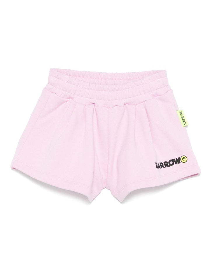 Bermuda rosa per bambina con logo