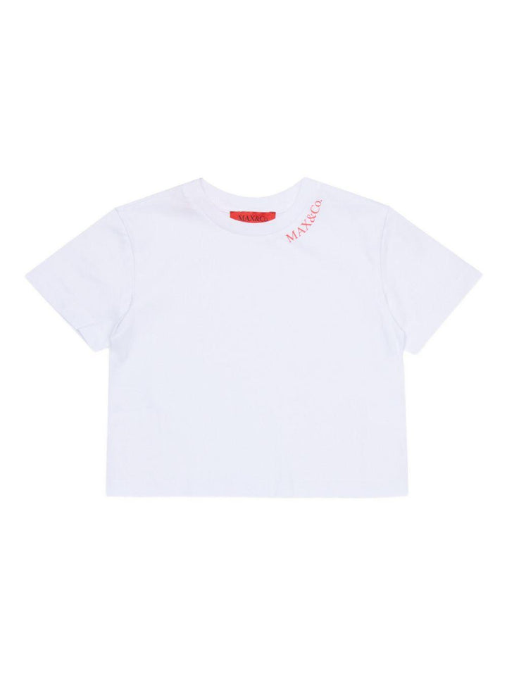 T-shirt bianca per bambina MX0334MX057 MX100 Max&co Kids 