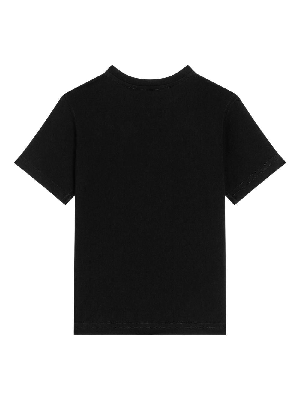 T-shirt nera per bambino L4JTHUG7PBN N0000 Dolce & Gabbana Kids 