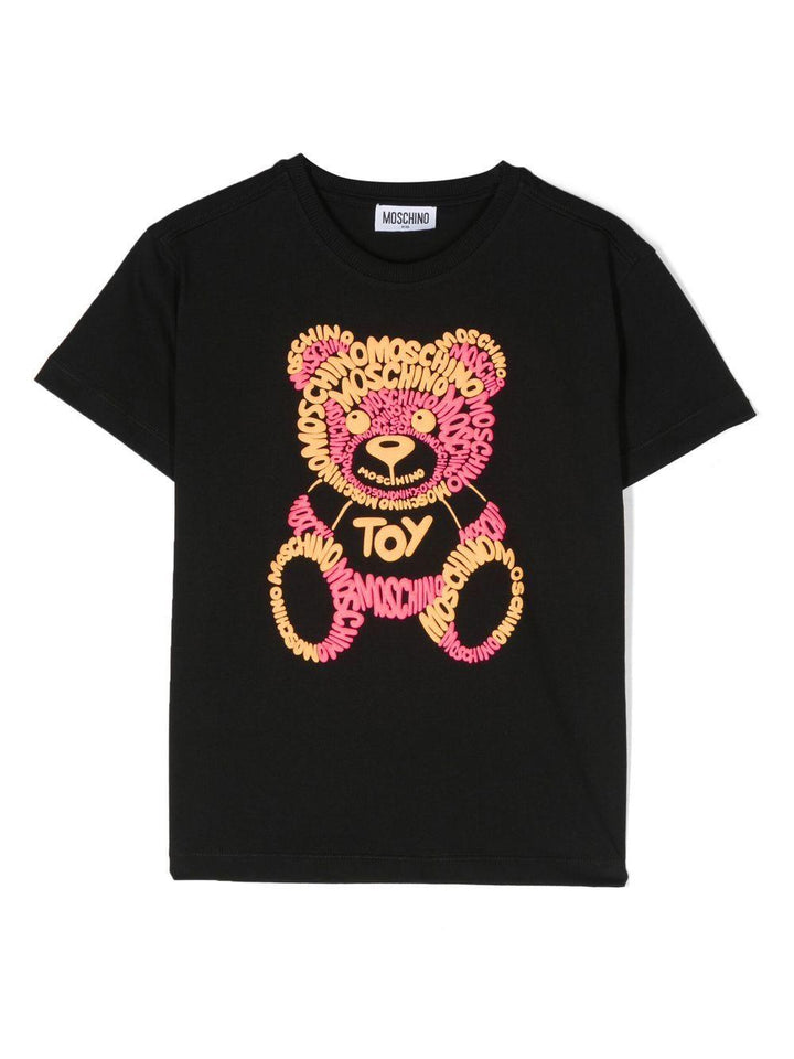 Black children's t-shirt with print