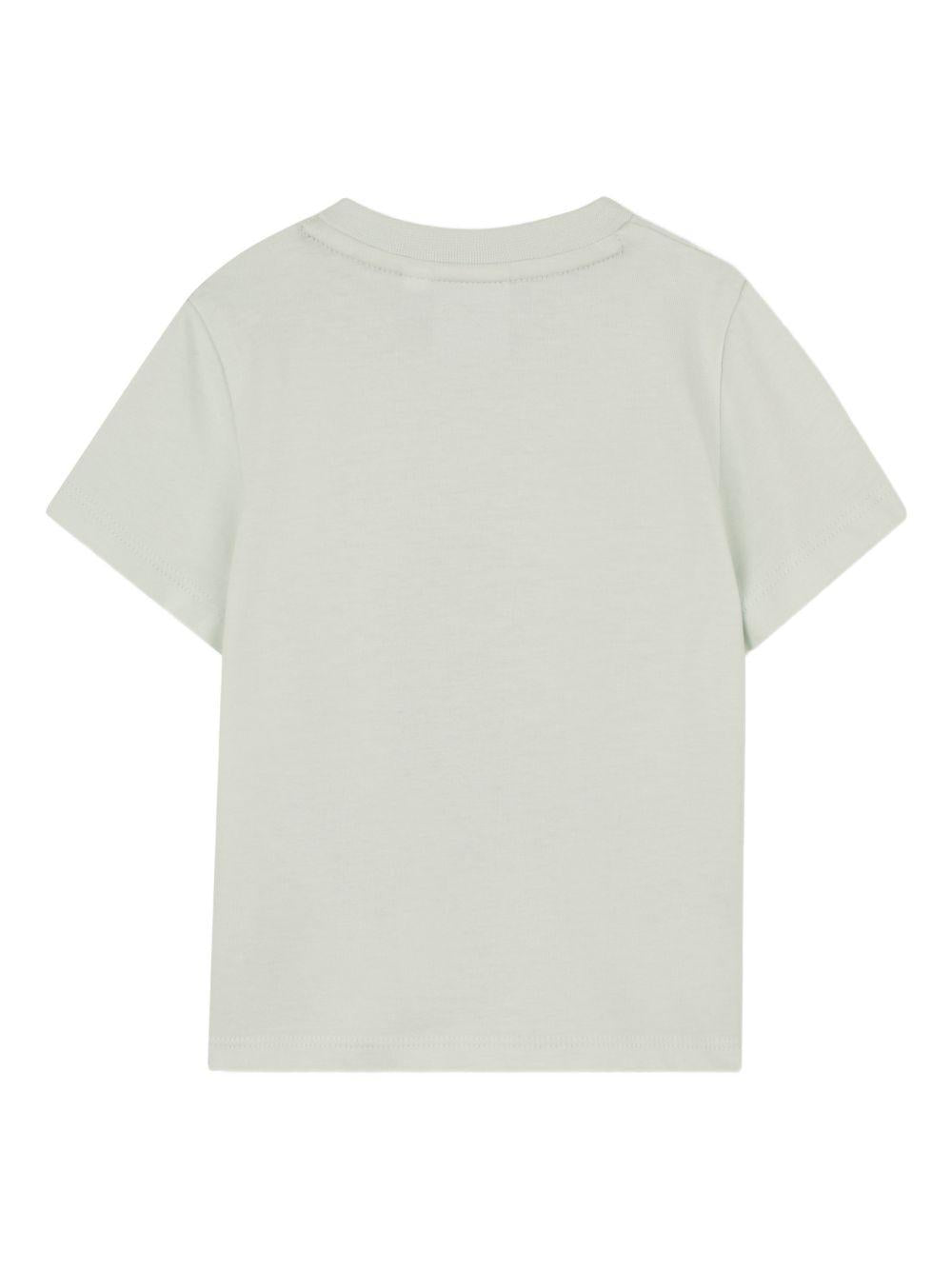 T-shirt verde per neonato J52889 73K Boss Kids 