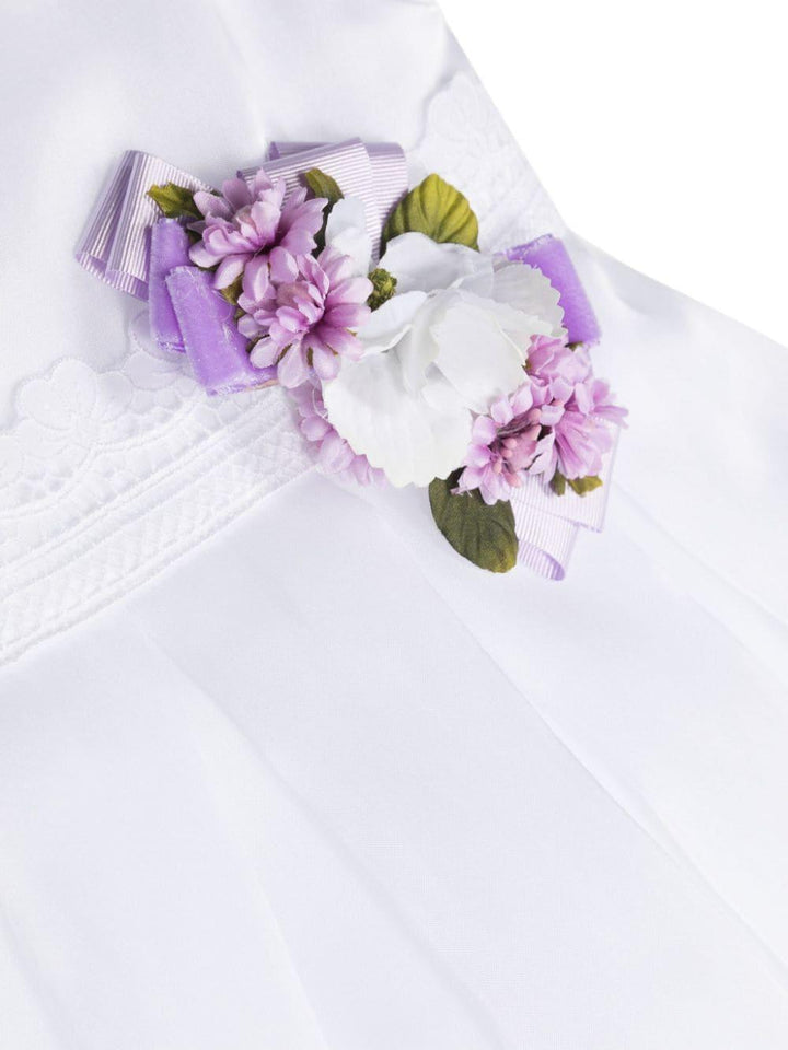 Abito bianco per neonata in organza