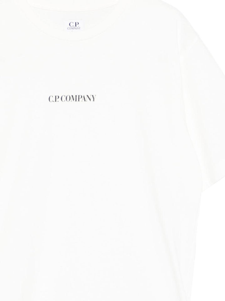 T-shirt bianco per bambino CUM00ULAA17 10135 C.P Company Kids 