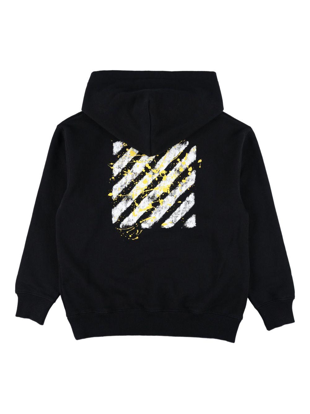 Felpa nera per bambino OBBB001F25FLE005 1018 Off White Kids 