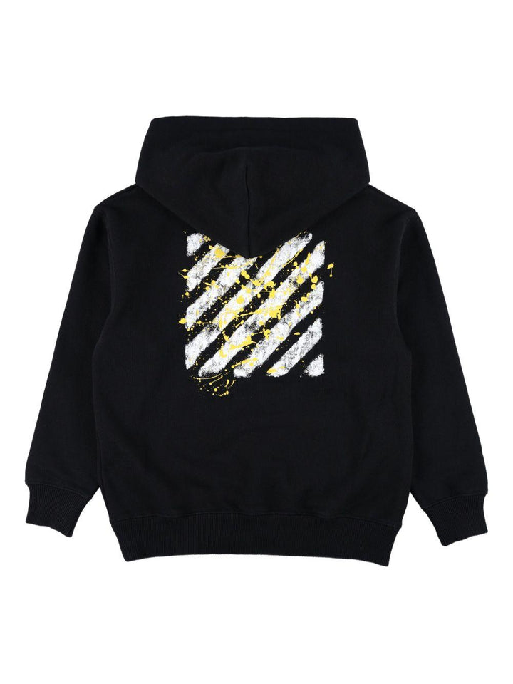 Felpa nera per bambino OBBB001F25FLE005 1018 Off White Kids 