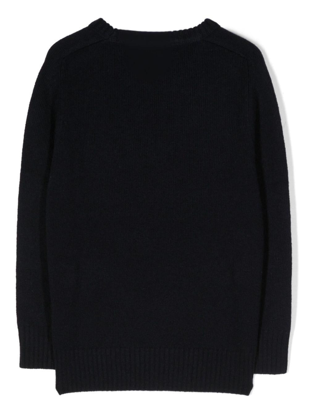 Maglione nero per bambino con logo