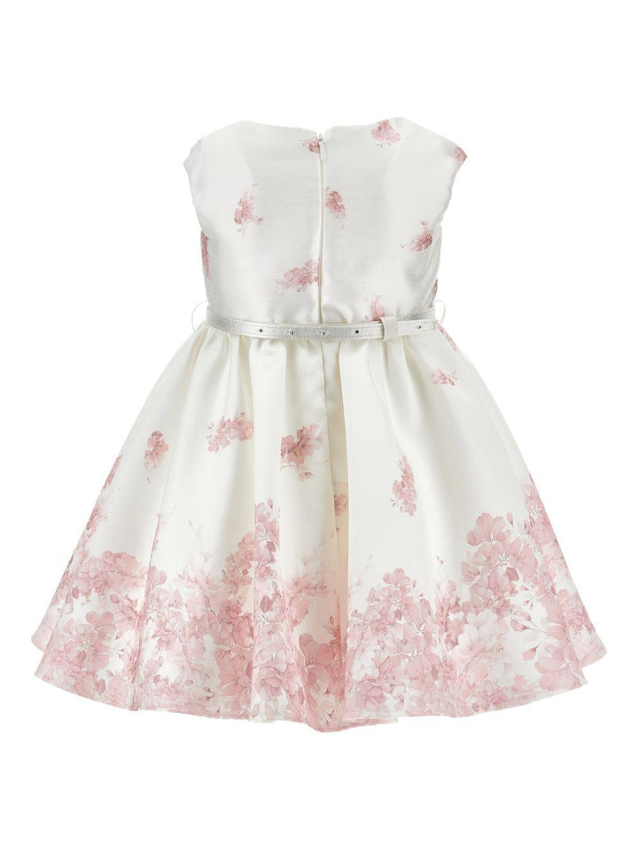 Abito bianco/rosa per neonata 73G9057673 0191 Monnalisa Kids 