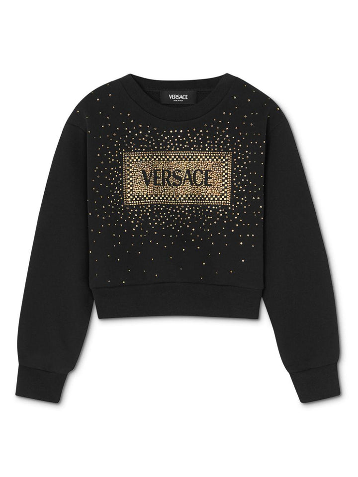 Black cotton sweatshirt for girls