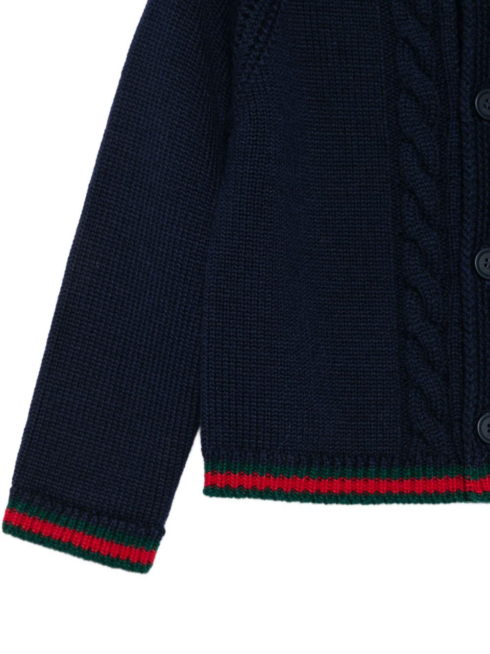 Cardigan blu per neonato 823227XKEWP 4180 Gucci Kids 