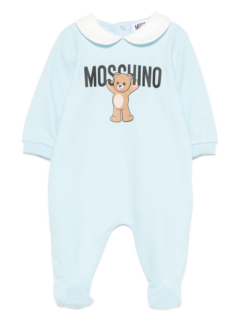 Tutina azzurra per neonato MXY037LCA40 40304 Moschino Kids 