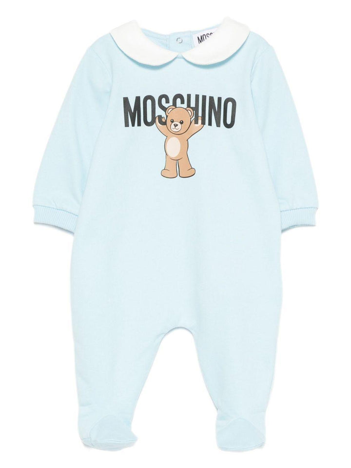 Tutina azzurra per neonato MXY037LCA40 40304 Moschino Kids 
