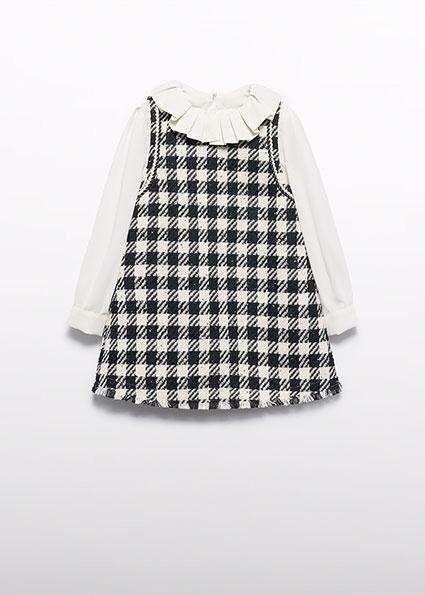 Abito bianco/nero per bambina 5526 038 Abel & Lula 