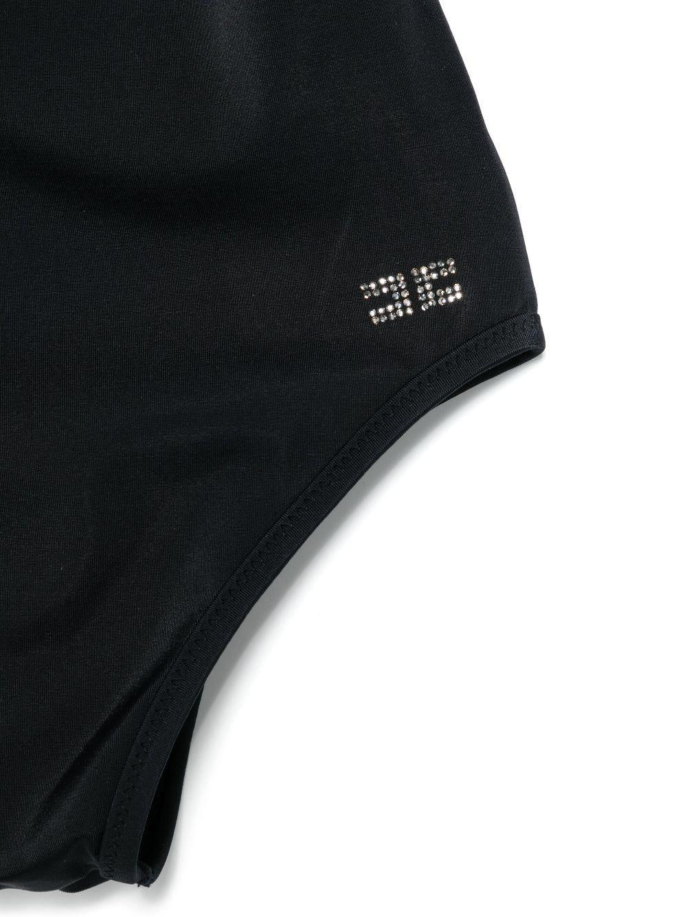 Costume entero nero per bambina EFSW023CTV046 N000 Elisabetta Franchi Kids 