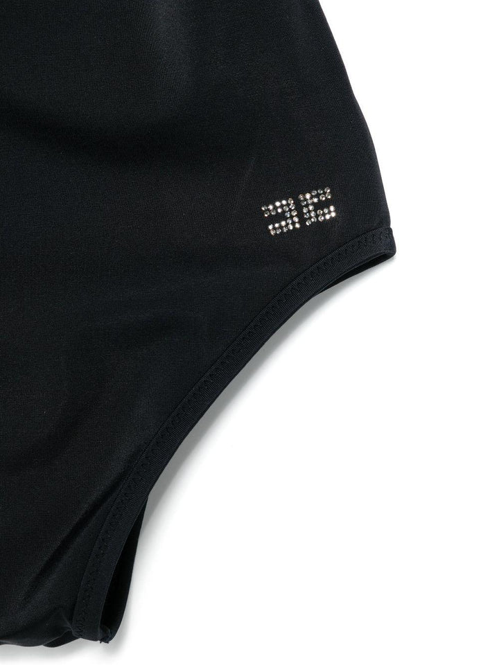 Costume entero nero per bambina EFSW023CTV046 N000 Elisabetta Franchi Kids 