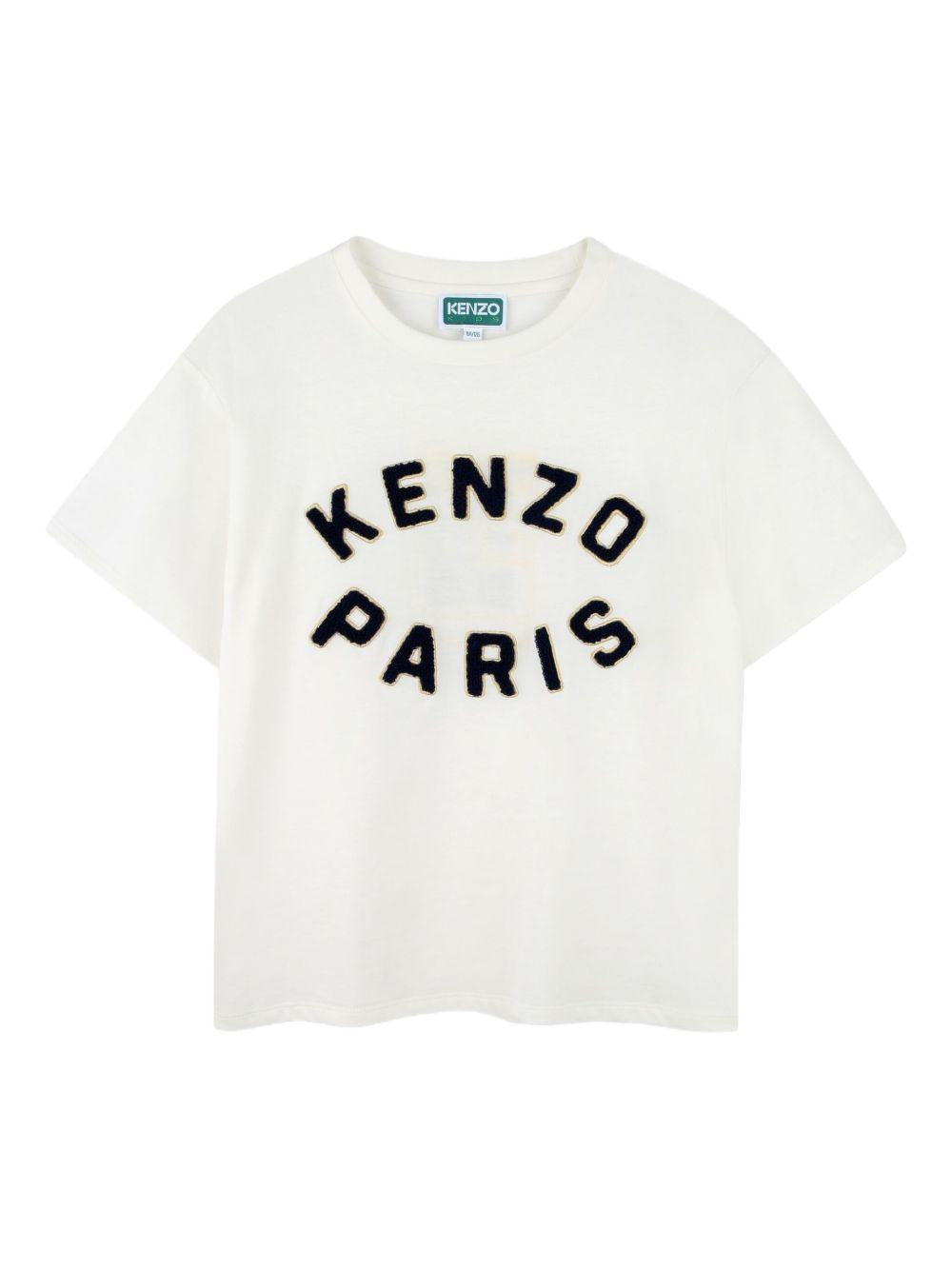 T-shirt bianco per bambino K61508 117 Kenzo Kids 