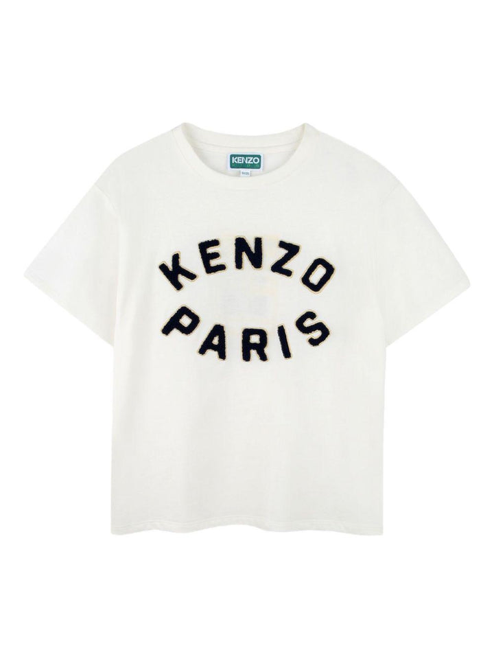 T-shirt bianco per bambino K61508 117 Kenzo Kids 