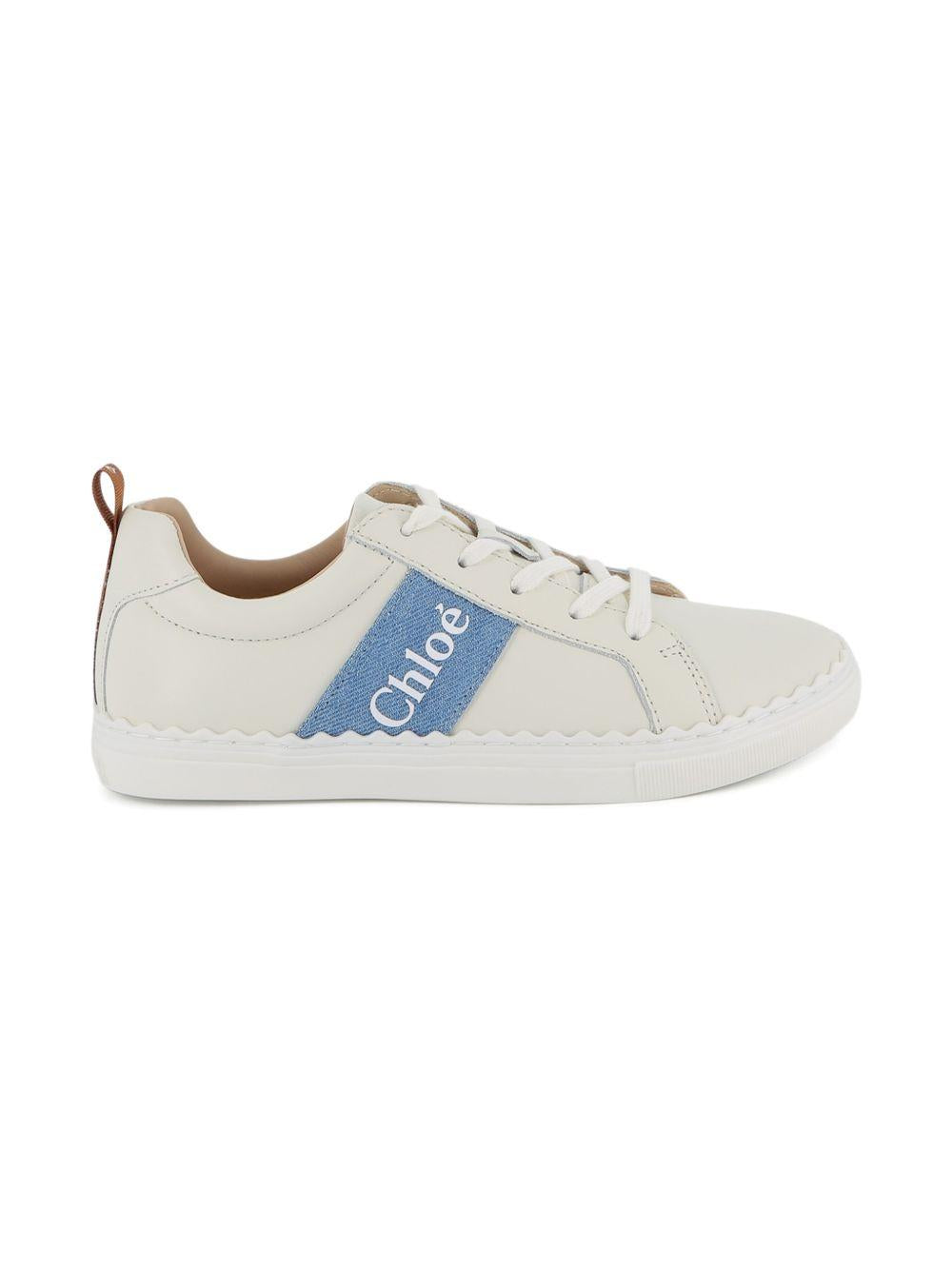 Sneakers bianco/azzurro per bambina C20887 117 Chloe 