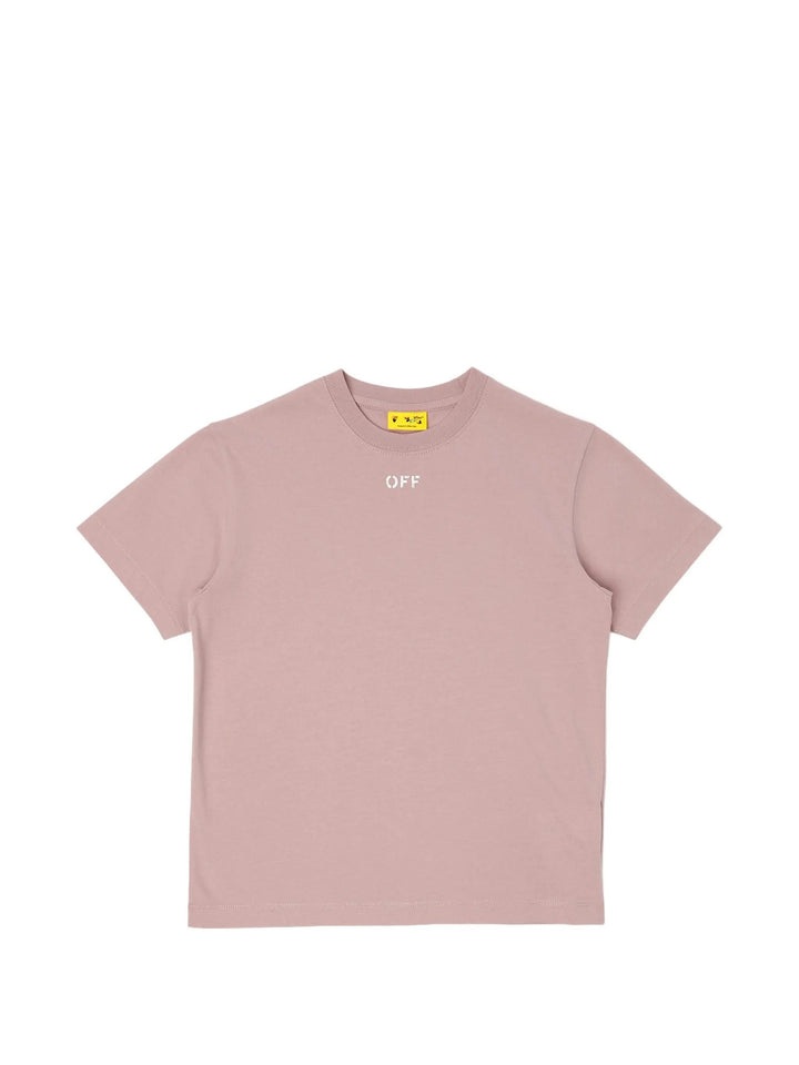 T-shirt rosa per bambina OG2B001S26JER001 9060 Off White Kids 