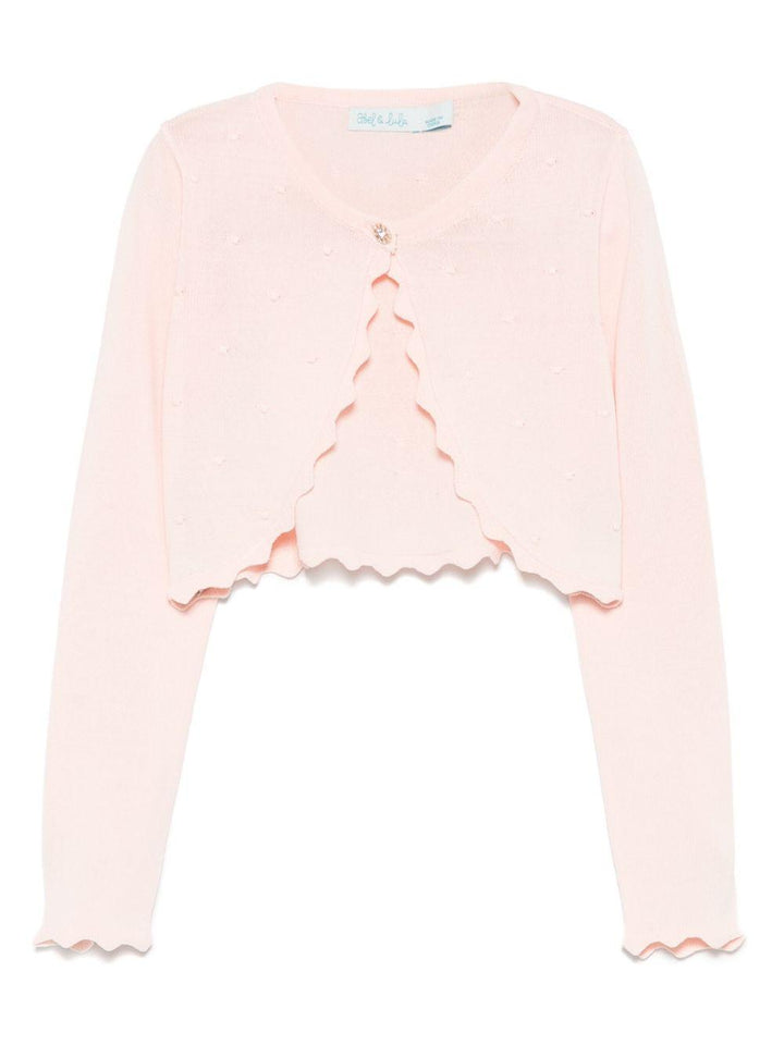 Cardigan rosa chiaro per bambina