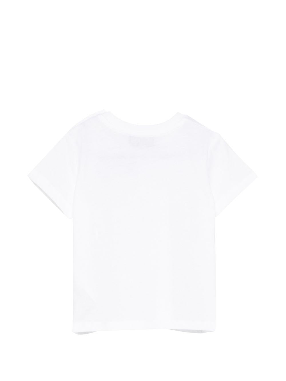 T-shirt bianco per neonato M5M047LAA03 10101 Moschino Kids 