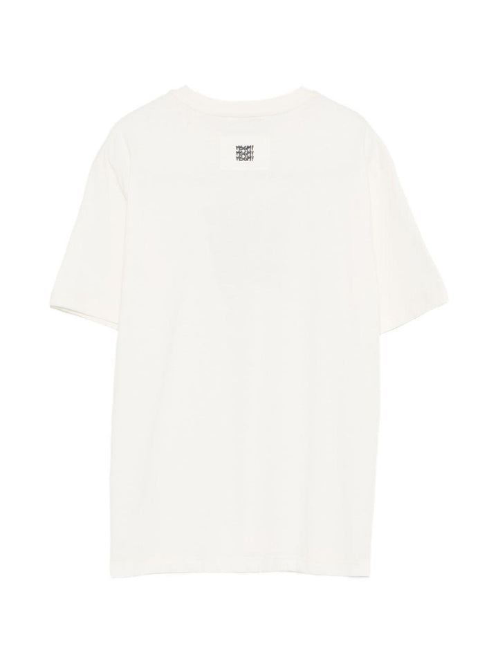 T-shirt crema per bambino S6MSJBTH227 013 Msgm Kids 