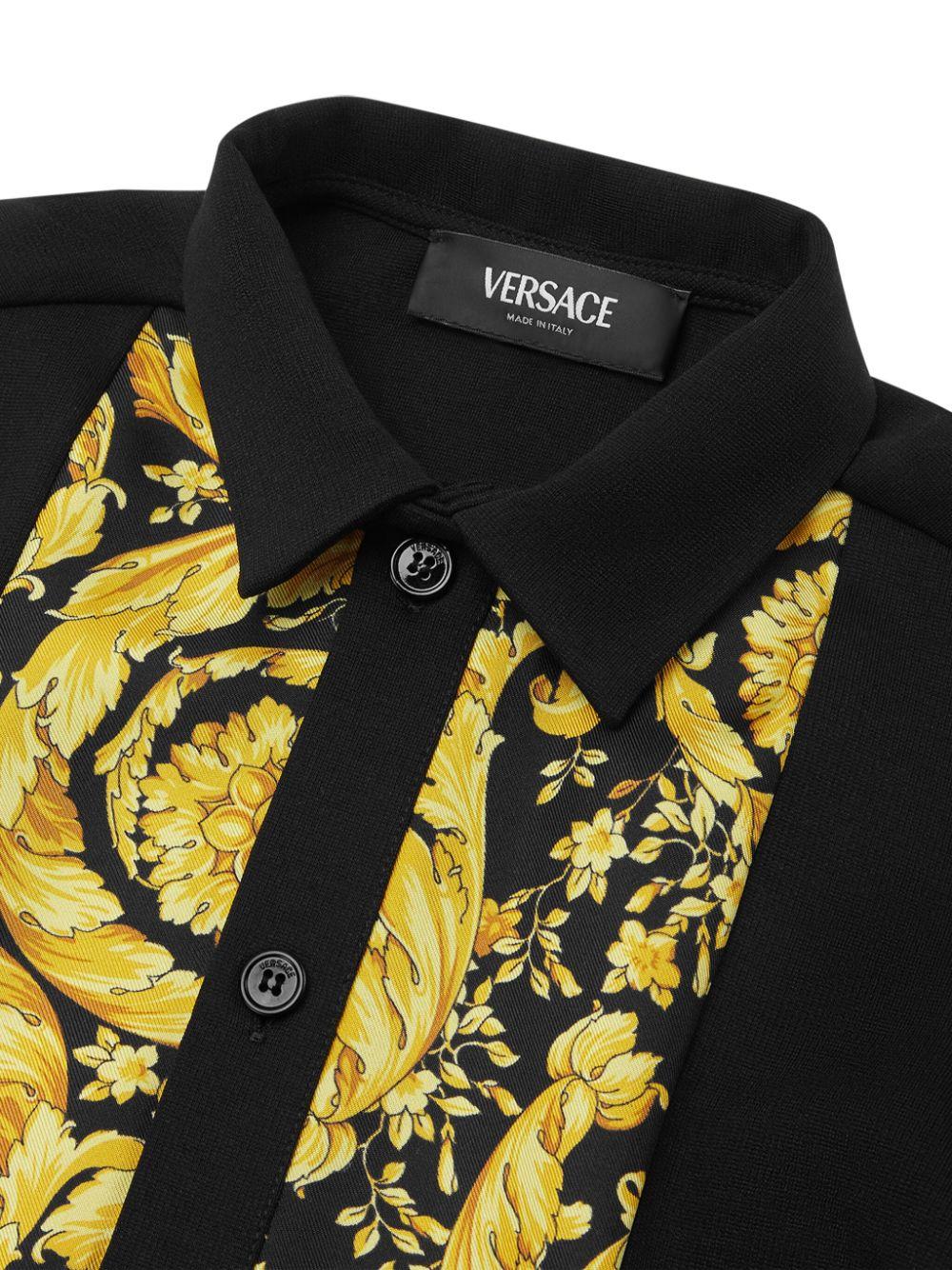 Camicia per neonato in misto seta nera