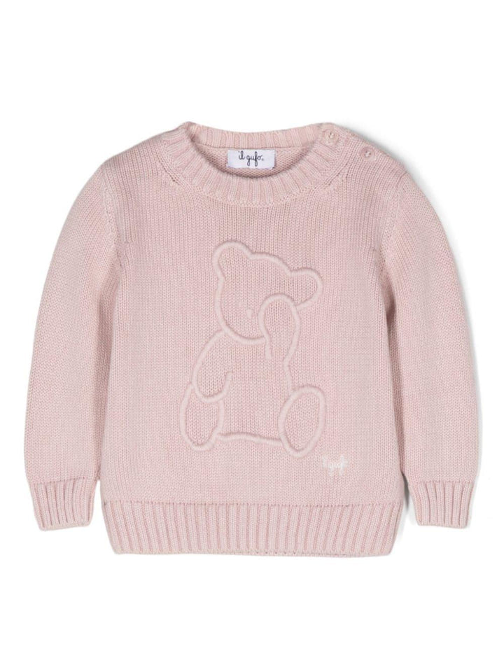 Maglione rosa cipria per neonata
