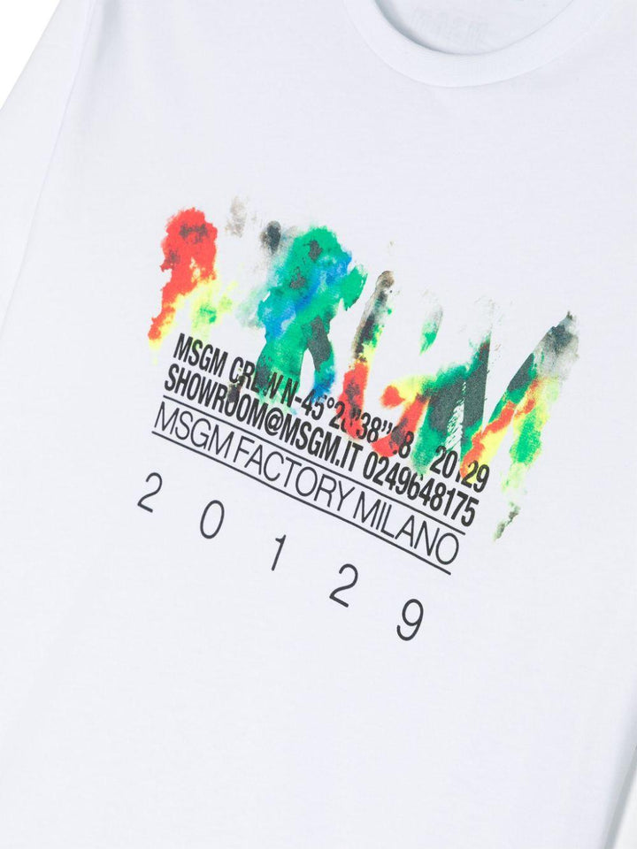 T-shirt bianca per bambino con stampa
