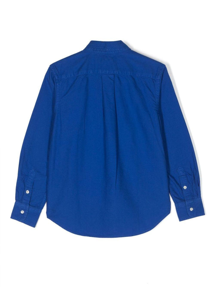 Blue shirt for boys with logo