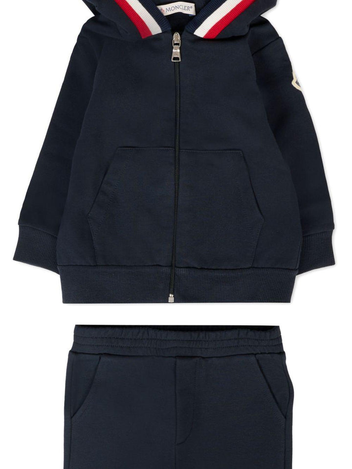 Completo sportivo blu navy per neonato 9518M0000789AM3 778 Moncler Kids 