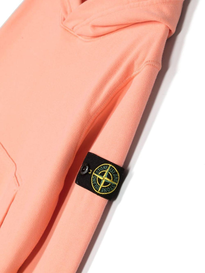 Salmon pink sweatshirt for boys with logo