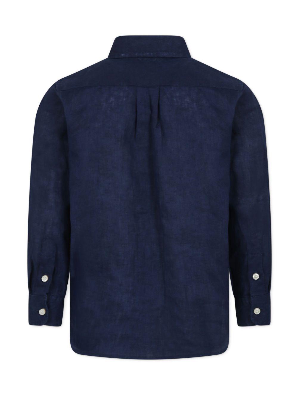 Camicia blu navy per bambino 323967600 004 Ralph Lauren Kids 
