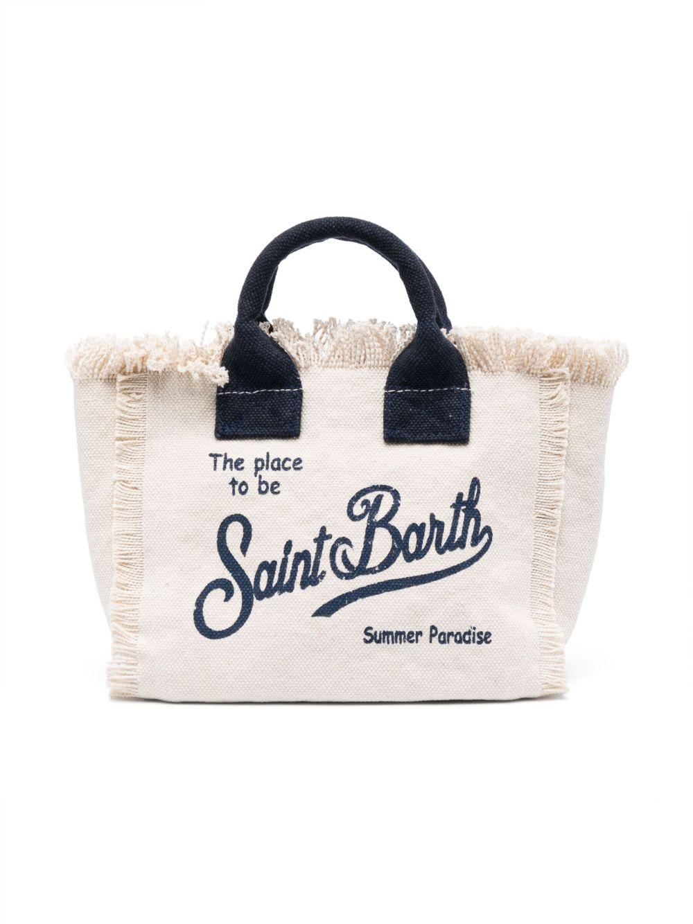 Borsa bianca/blu scuro per bambina VAMI001 02564L MC2 Saint Barth Kids 