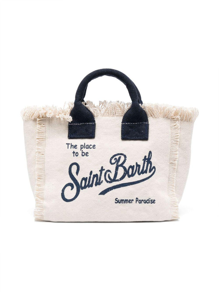 Borsa bianca/blu scuro per bambina VAMI001 02564L MC2 Saint Barth Kids 