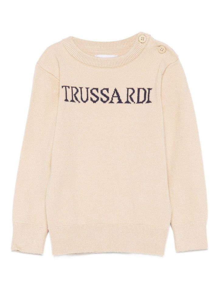 Maglione beige per neonato TIA25020MA BRO Trussardi Kids 