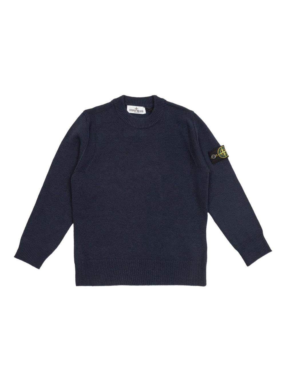 Maglione blu navy per bambino 65100002S00M1 V0020 Stone Island Kids 