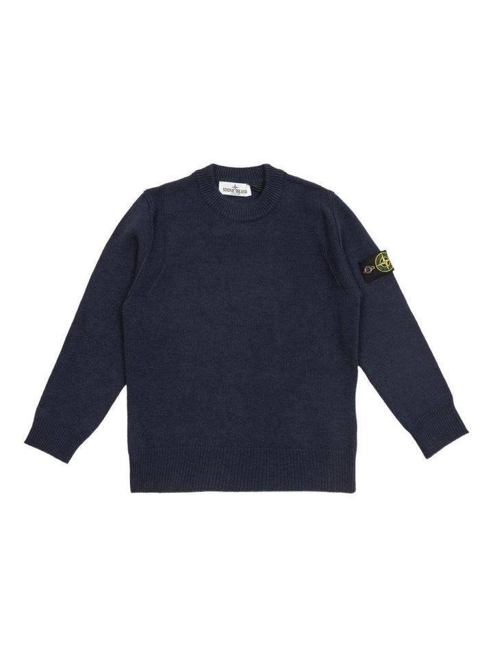 Maglione blu navy per bambino 65100002S00M1 V0020 Stone Island Kids 