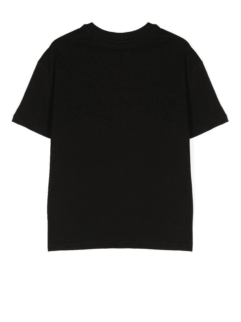 Black cotton t-shirt for girls