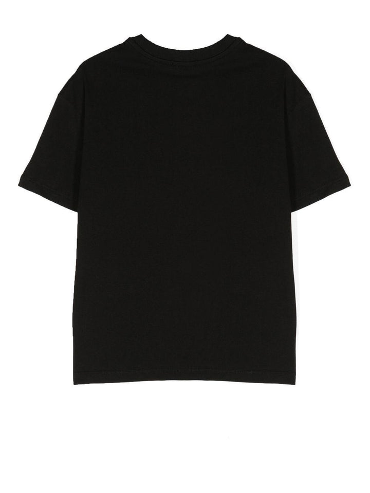 Black cotton t-shirt for girls