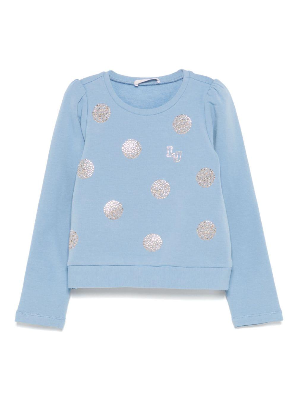 Cornflower blue sweatshirt for girls