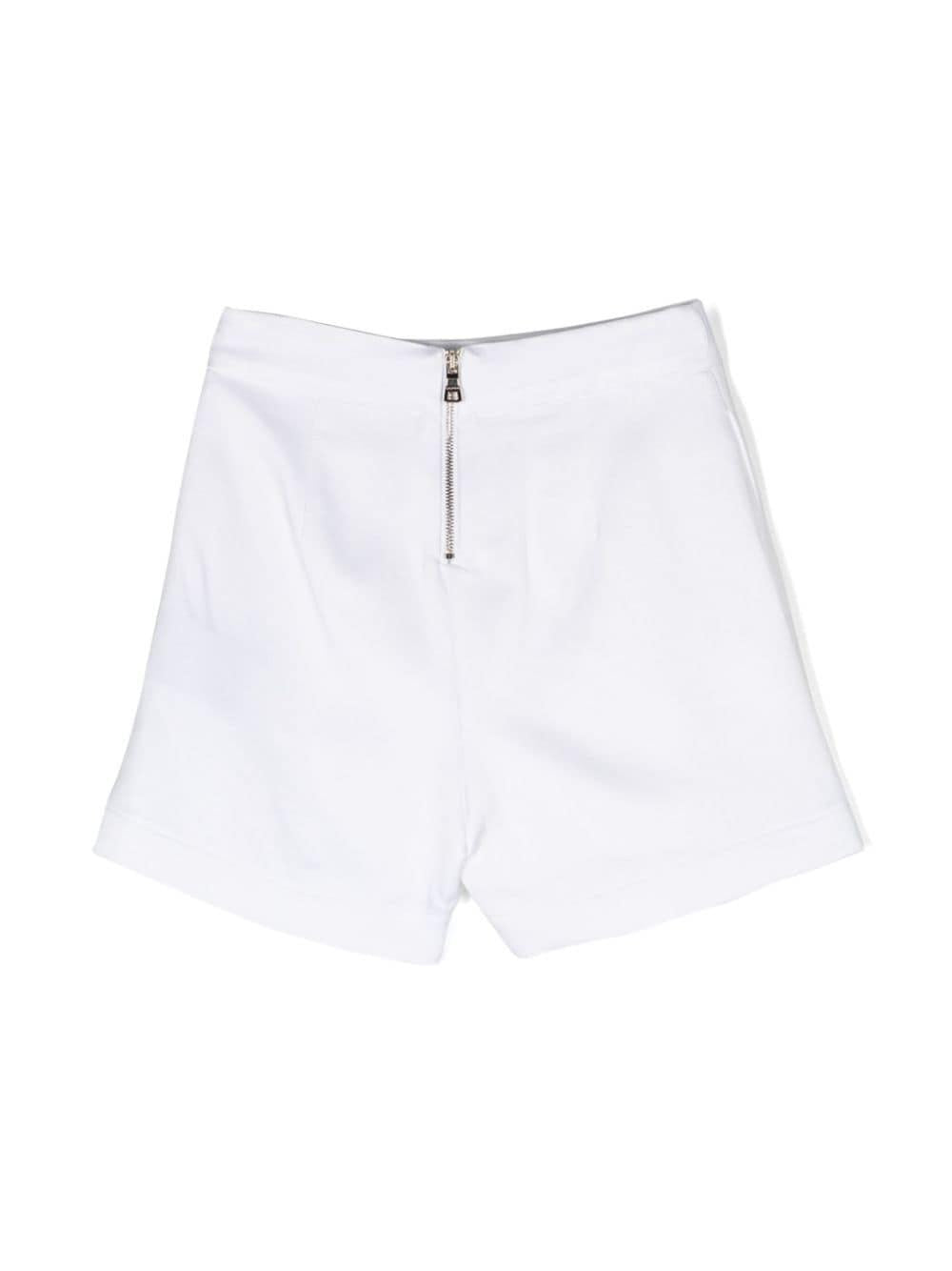 White Bermuda shorts for girls