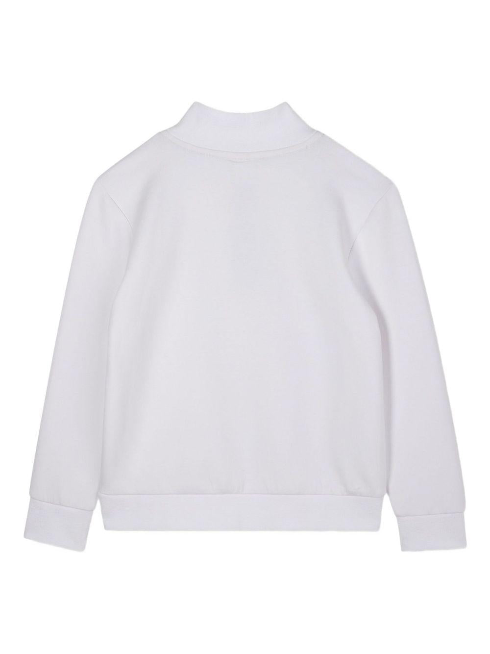 Felpa bianca per bambino J52359 10P Boss Kids 