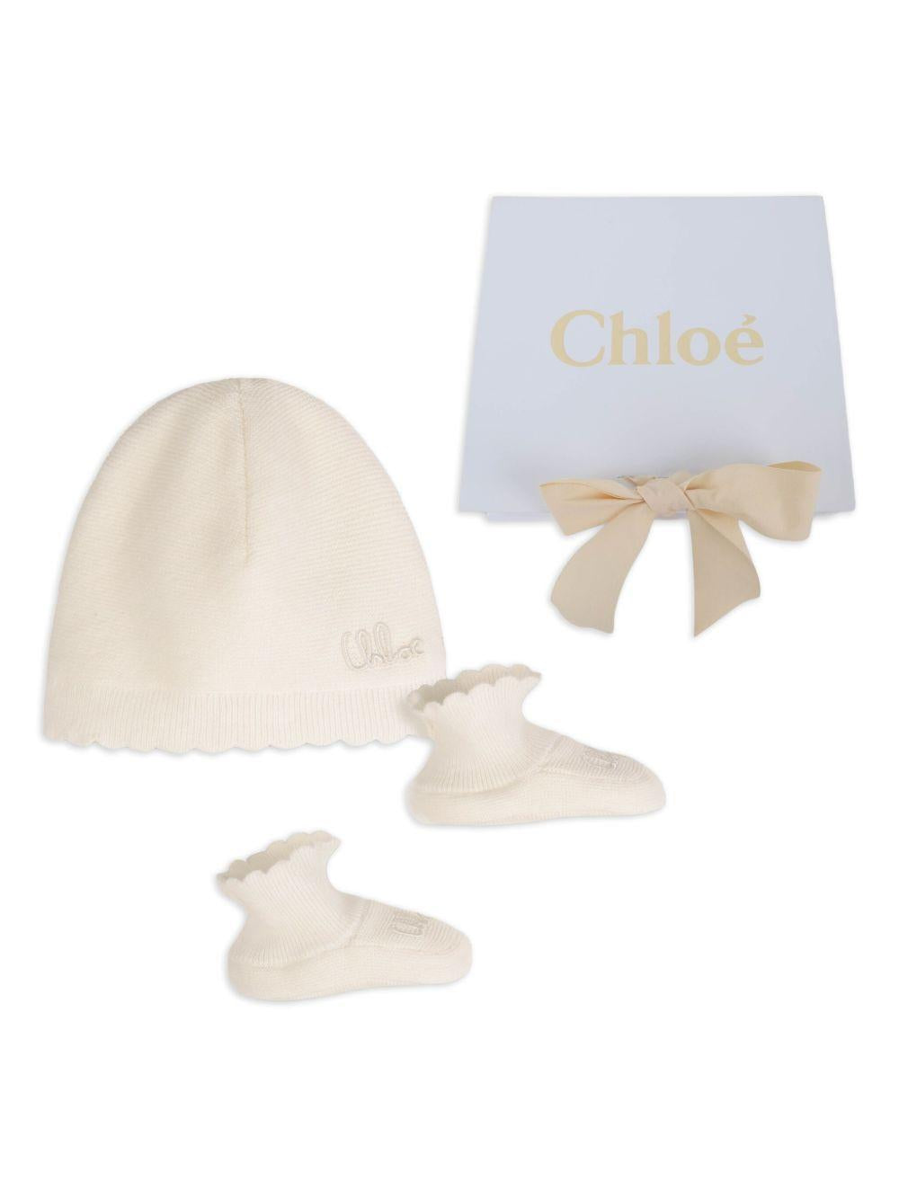 Kit berretto e pantofole per neonata C20768 117 Chloe 