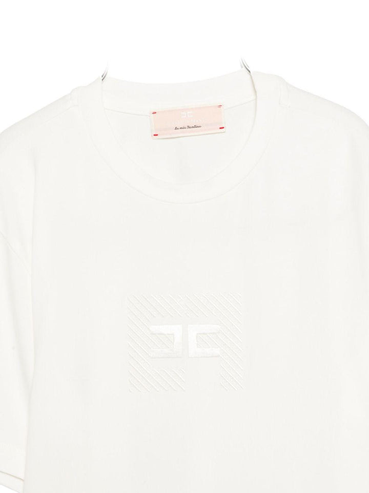 T-shirt bianco per bambina EFTS2490JE006 0004 Elisabetta Franchi Kids 