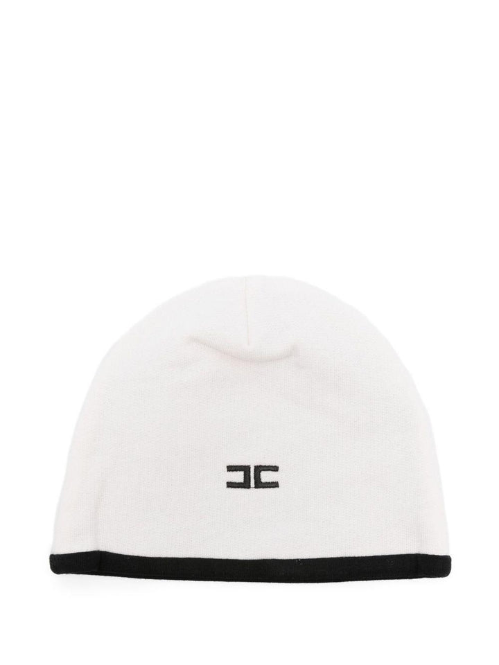 Cappello bianco/nero per neonata ENCP0760FF002 D759 Elisabetta Franchi Kids 