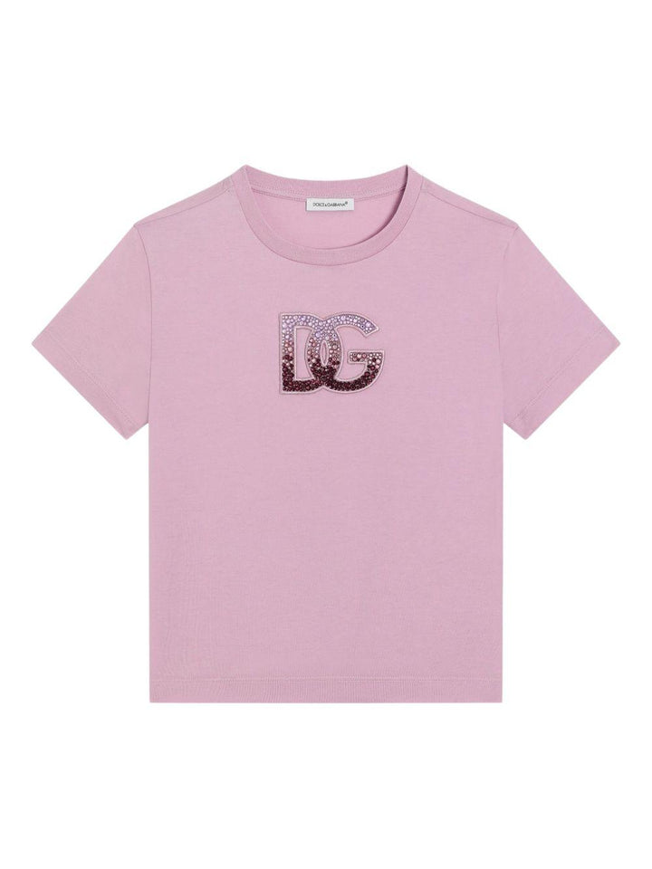 T-shirt lilla per bambina L5JTNKG7PHN F3904 Dolce & Gabbana Kids 