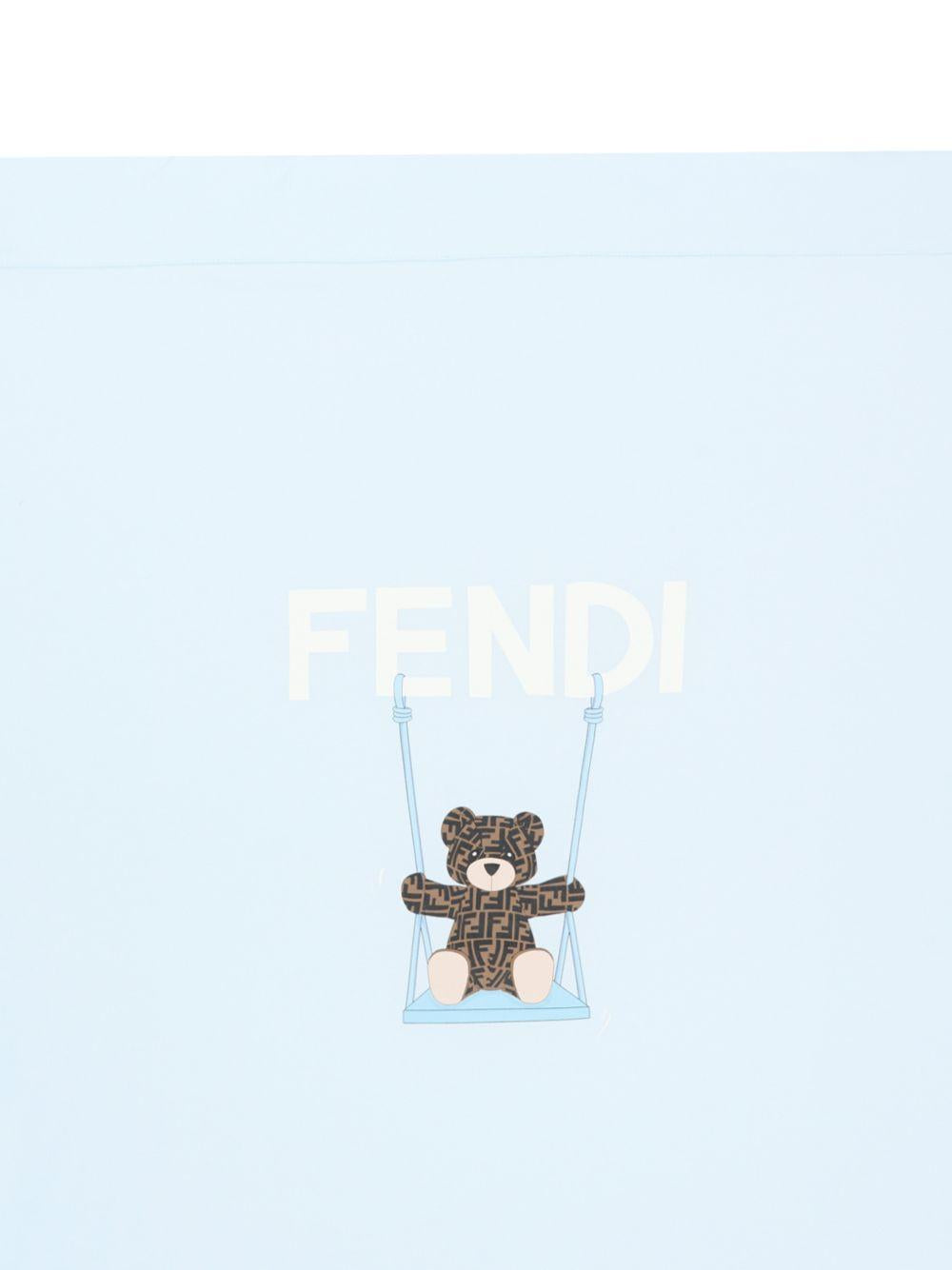 Coperta azzurra per neonato BUJ339ST8 F19J4 Fendi Kids 